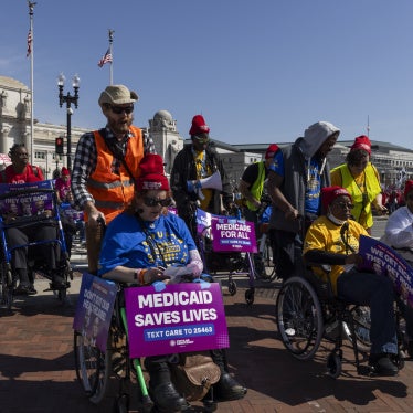 Hundreds gather outside the US Capitol in Washington, DC, on March 12, 2025, to protest against the cut to Medicaid and Medicare.