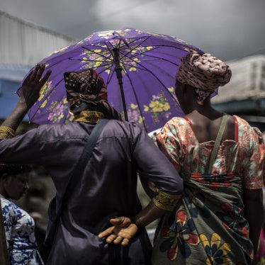 Women at a market in Buea, Cameroon, October 5, 2018.