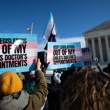 Demonstrators support access to gender-affirming care for transgender children outside the US Supreme Court in Washington, DC, on December 4, 2024.