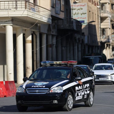 Iraqi police patrol a street in Baghdad, June 28, 2026.