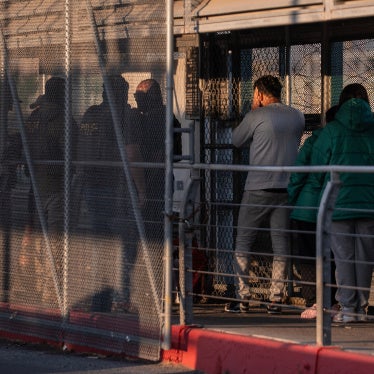 US officials deporting people to Mexico at the McAllen-Hidalgo-Reynosa International Bridge, McAllen, Texas, March 13, 2026.