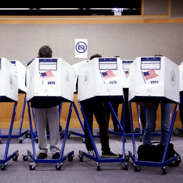 Voters fill out their ballots at a polling station in New York City on Election Day, November 5, 2024.