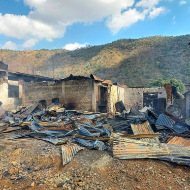 Charred remains of a building following a violent clash between the Tangkhul Naga and Kuki tribes at Litan village, in Ukhrul, Manipur, India, February 10, 2026. 