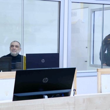 Ruben Vardanyan, a former senior official in Nagorno-Karabakh de facto administration, attending a court hearing in Baku, Azerbaijan, February 17, 2026. Screen grab taken from a video.