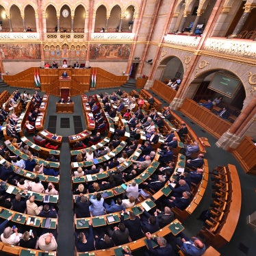 Prime Minister of Hungary, Péter Magyar, giving a speech in the Hungarian Parliament in Budapest, August 27, 2026.