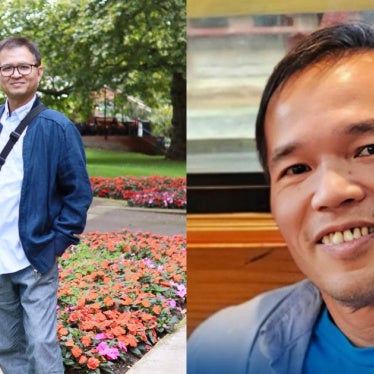 Nguyen Duc Thuan (left) and Tran Hiep.
