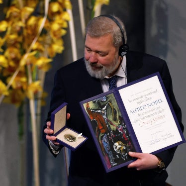 Nobel Peace Prize laureate Dmitry Muratov of Russia during the award ceremony for the Nobel Peace prize on December 10, 2021, in Oslo, Norway.
