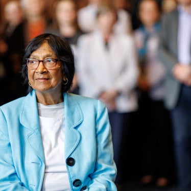 South African lawyer and judge Navi Pillay at the Nuremberg Forum following the announcement that she will be awarded the 2026 Nobel Peace Prize, October 9, 2026.
