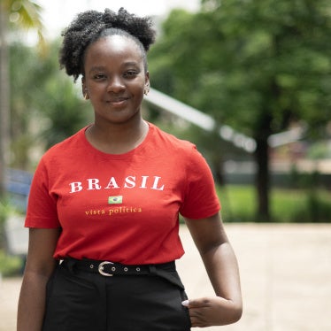 Ana Elisa Santos Silva of the Workers' Party (PT), the youngest federal deputy elected in Minas Gerais state, poses for a photograph in Divinopolis, Brazil, on October 15, 2026. 