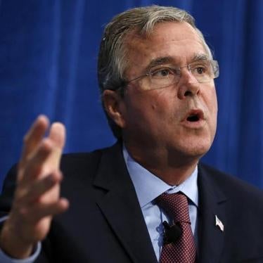 US Republican presidential candidate Jeb Bush speaks at a campaign stop in Davenport, Iowa on August 13, 2015.