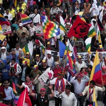 Ecuador: crackdown on protesters