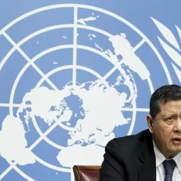 UN Special Rapporteur Marzuki Darusman addresses a news conference on the situation of human rights in North Korea in Geneva on March 16, 2015. 