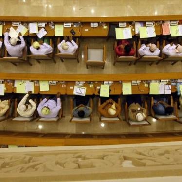 The opening of a joint parliament session in Naypyidaw, Burma on July 4, 2012. 