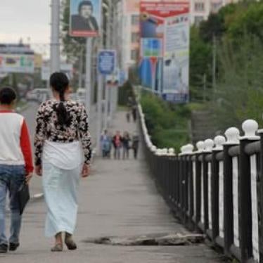 Young women in Osh, Kyrgyzstan. Nearly one-third of women in Kyrgyzstan experience abuse by a spouse or partner. 