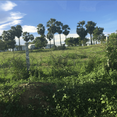 Sri Lankan military base at Kasankerni in eastern Sri Lanka that displaced 69 families in November 2011. 