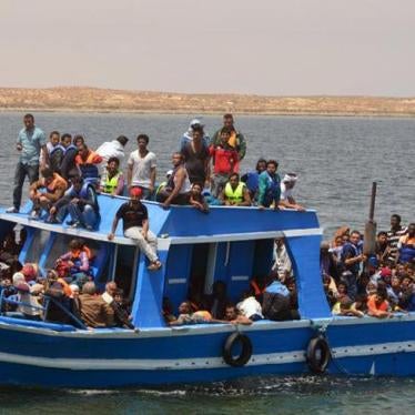 Irregular migrants off the coast of Tunisia, near Ben Guerdane, June 10, 2015.
