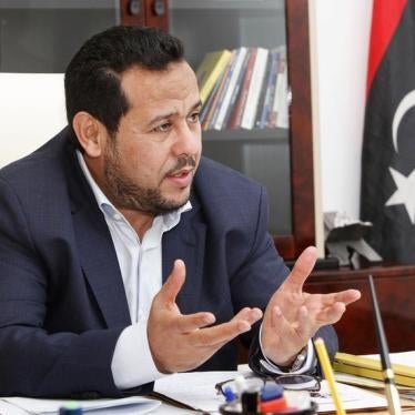Abdul Hakim Belhadj speaks during an interview with Reuters in Tripoli, March 4, 2015.