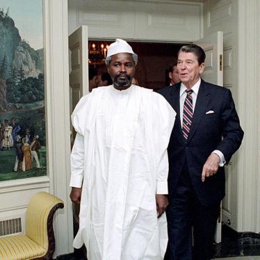 Chadian president Hissène Habré with US president Ronald Reagan at the White House June 1987. Courtesy of Ronal