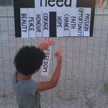 A child held at Australia’s offshore refugee processing center on Nauru chooses freedom as what he most needs. 