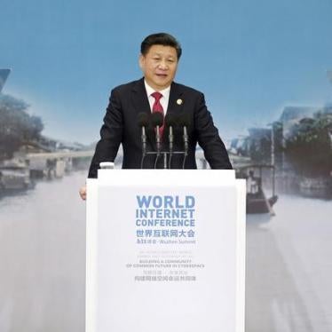 President Xi Jinping speaks at the opening ceremony of the 2nd annual World Internet Conference in Jiaxing, China on December 16, 2015.