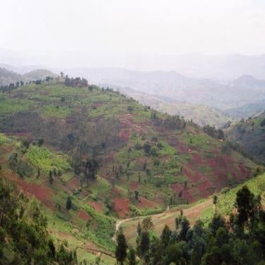 Landscape near Kibuye, in western Rwanda.