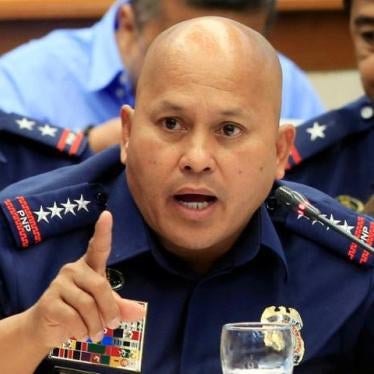 PNP Director-General Ronald Dela Rosa speaks at a Senate hearing investigating drug-related killings in metro Manila, Philippines on August 22, 2016. 