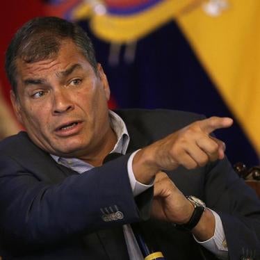 Ecuadorean President, Rafael Correa, during a press conference in Quito, Ecuador, Wednesday, June 8, 2016. (AP Photo/Dolores Ochoa)