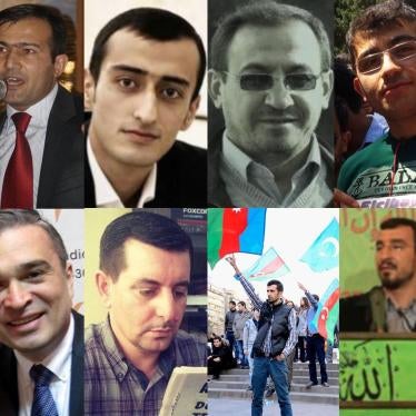 A grid view of activists who have been arrested, harassed, or detained by the Azerbaijani government.