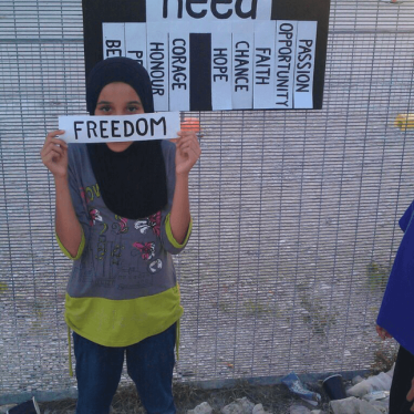 Held by Australia on Nauru for three years, a refugee girl chooses freedom as what she most needs, August 2016. 