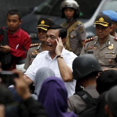 Security minister Luhut Binsar Pandjaitan in central Jakarta, Indonesia on January 14, 2016.