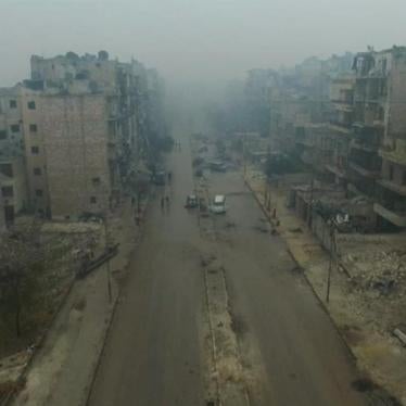 A still image from a video of bomb damaged eastern Aleppo, Syria. Video released on December 13, 2016.