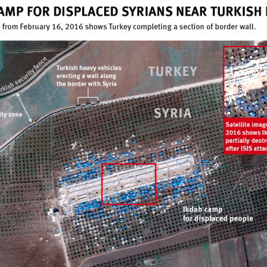 Ikdah camp in Syria near Turkish border