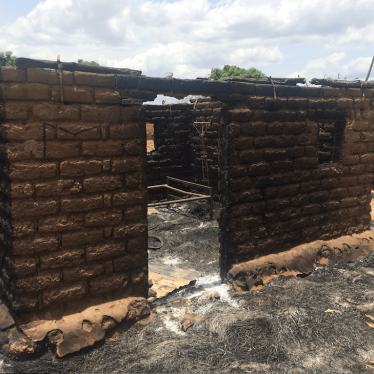 Houses burnt in South Sudan's western town of Wau in April 2016.
