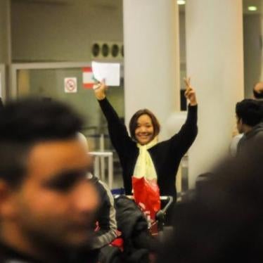 Sujana Rana being deported to Nepal from Beirut’s Rafic Hariri International Airport. 