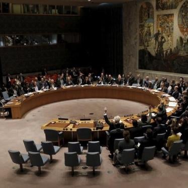 The UN Security Council votes on a resolution at the United Nations Headquarters in New York on March 2, 2016.