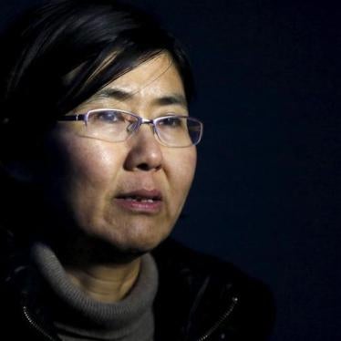 Human rights lawyer Wang Yu talks during an interview with Reuters in Beijing in this March 1, 2014 photo. 
