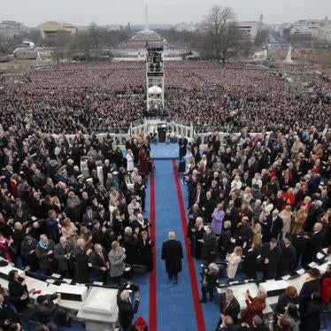 U.S. President-elect Donald Trump arrives for the inauguration ceremonies swearing him in as the 45th president of the United States on the West front of the U.S. Capitol in Washington, U.S., January 20, 2017.