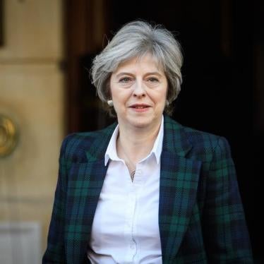Britain's Prime Minister Theresa May leaves after delivering her keynote speech on Brexit at Lancaster House in London, January 17, 2017. 