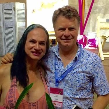 Brigitte Baptiste (L) and Human Rights Watch LGBT Advocacy Director Boris Dittrich, Colombia, February 2017. 
