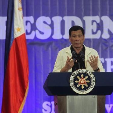Philippine President Rodrigo Duterte speaks before local town mayors in Davao city in southern Philippines March 9, 2017.
