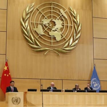 Chinese President Xi Jinping delivers a speech during a high-level event in the Assembly Hall at the United Nations European headquarters in Geneva, Switzerland, January 18, 2017.