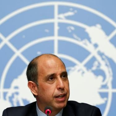 Special Rapporteur on the situation of human rights in North Korea Tomas Ojea Quintana addresses a news conference after his report to the Human Rights Council at the United Nations in Geneva, Switzerland, March 13, 2017. 