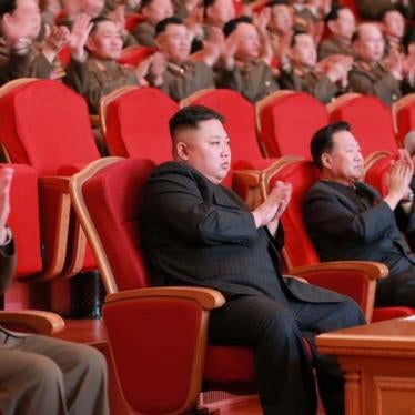 Kim Jong-Un watches a performance in Pyongyang, North Korea, on February 23, 2017.