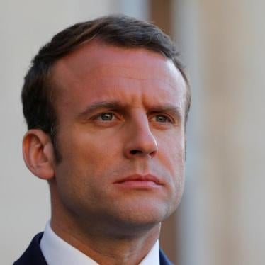 French President Emmanuel Macron at the Elysee Palace in Paris, France, May 21, 2017. 