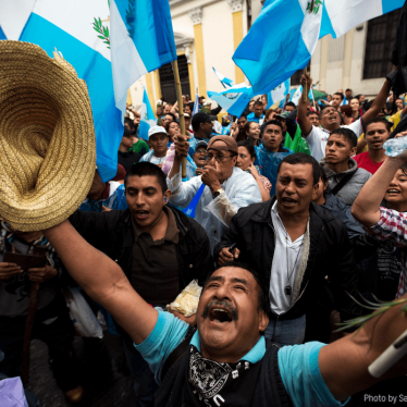 Jubilation at Rios Montt protest