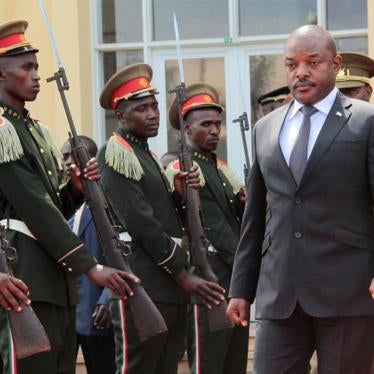 Burundian President Pierre Nkurunziza takes part in a ceremony in Bujumbura.