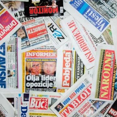 Front pages of newspapers from Bosnia and Herzegovina, Kosovo, Montenegro and Serbia, June 11, 2015. 