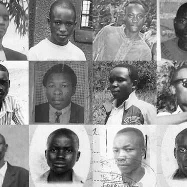 Image of men and women who were executed for petty crimes in Rwanda