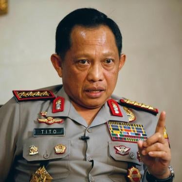 Indonesia’s National Police chief, Gen. Tito Karnavian, at police headquarters in Jakarta, October 17, 2016. 