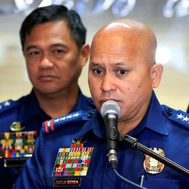 Philippine National Police (PNP) Chief Ronald dela Rosa announced the re-launch of police anti-narcotics operations during a news conference inside the PNP headquarters in Quezon city, metro Manila, Philippines March 6, 2017.